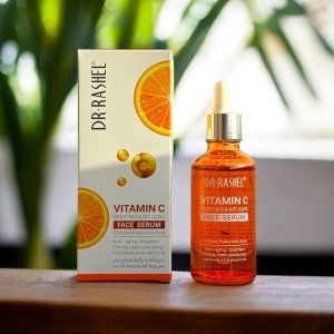 Close-up of DR RASHEL Vitamin C Face Serum for glowing and youthful skin