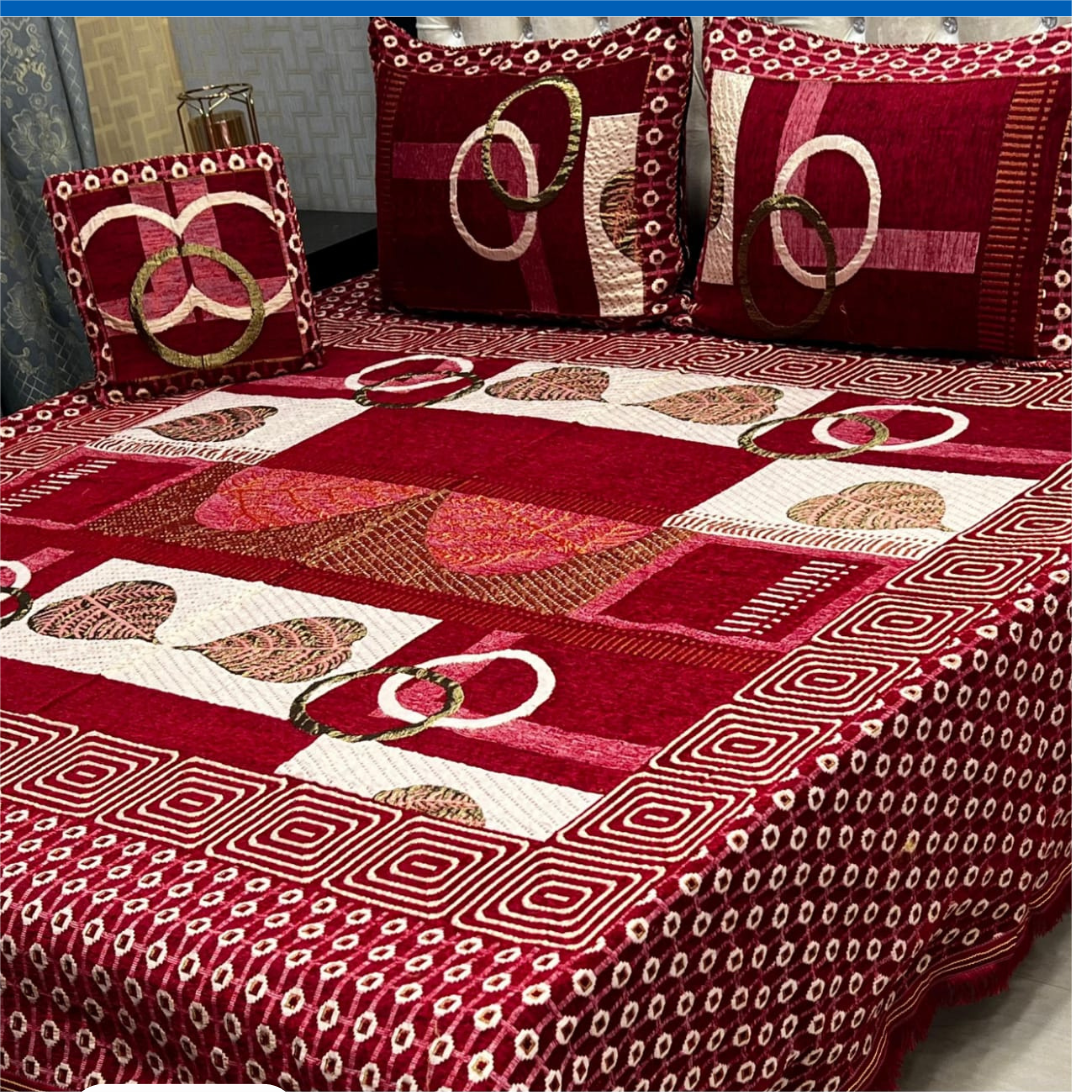 Red, White, Pink, and Brown Velvet Luxury 3PC Fleece Bed Sheet Set – Ultra Soft & Warm