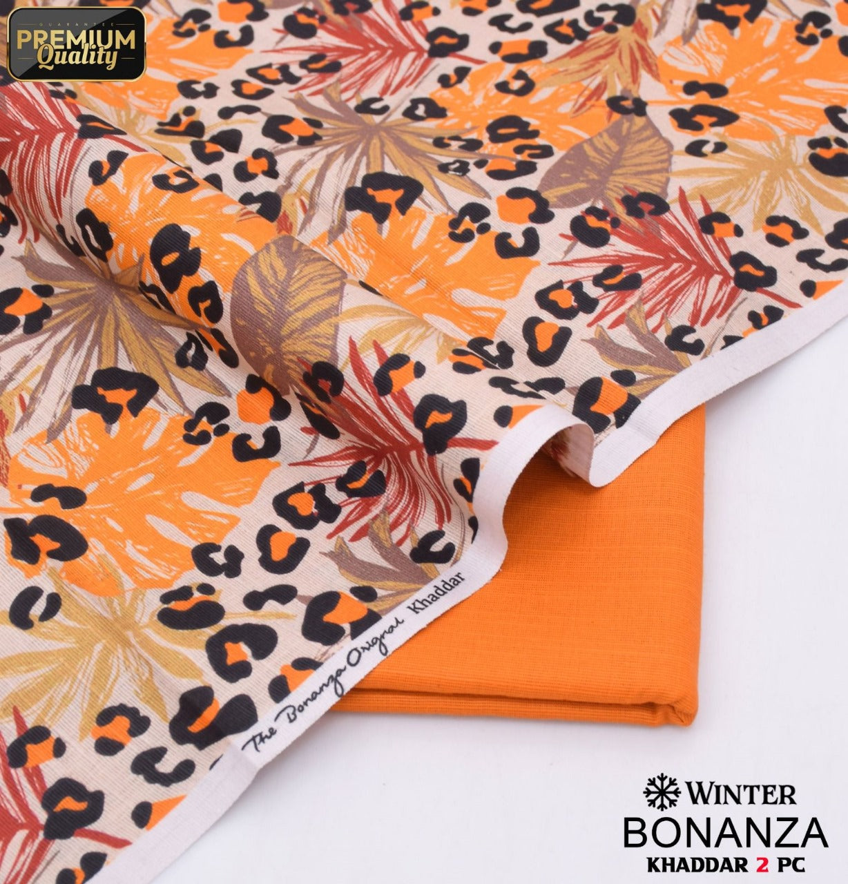 Bonanza 2-Piece Khaddar Suit Orange - Winter Collection