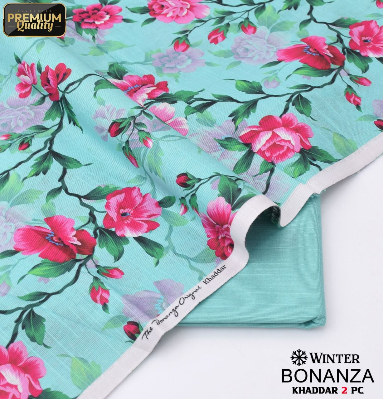 Winter Masterpiece | 2pcs sky blue khaddar suit | Bonanza