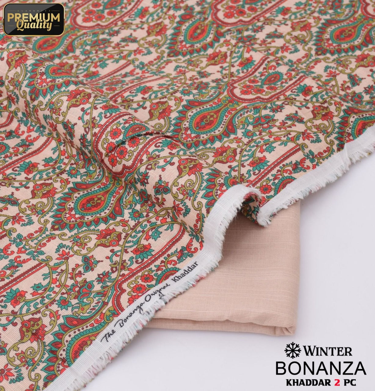 Bonanza 2-Piece Khaddar Suit Skin Color - Winter Collection