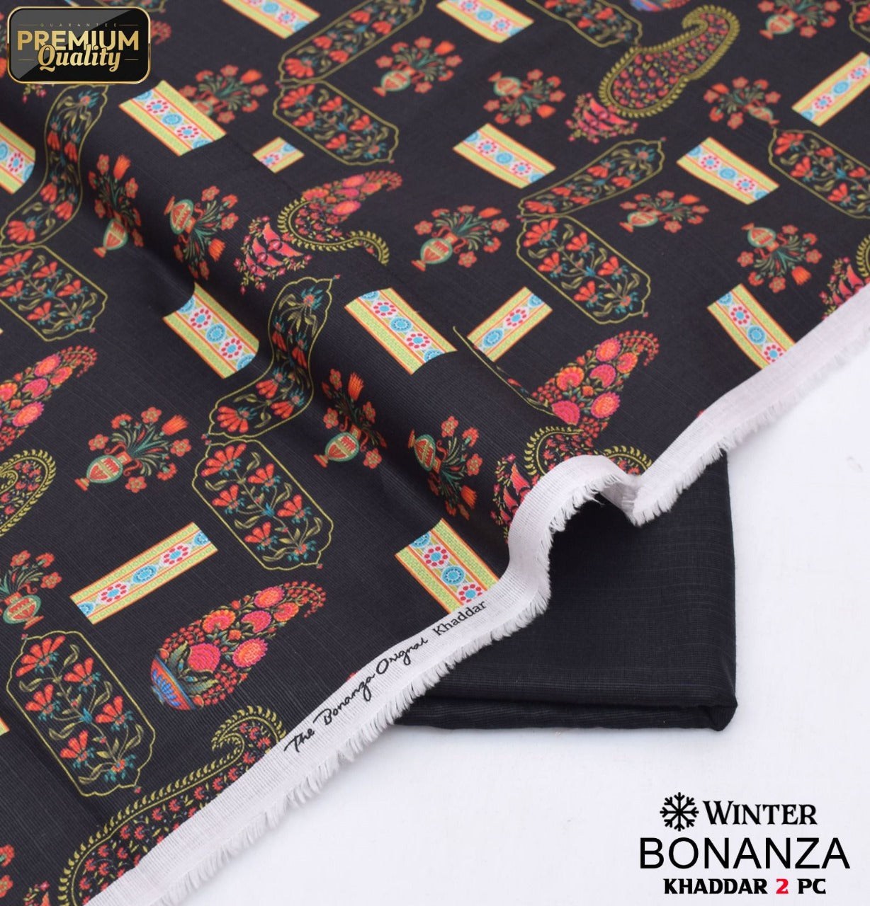 Black color with stylish pattern | Bonanza 2pc winter collection | Khaddar stuff
