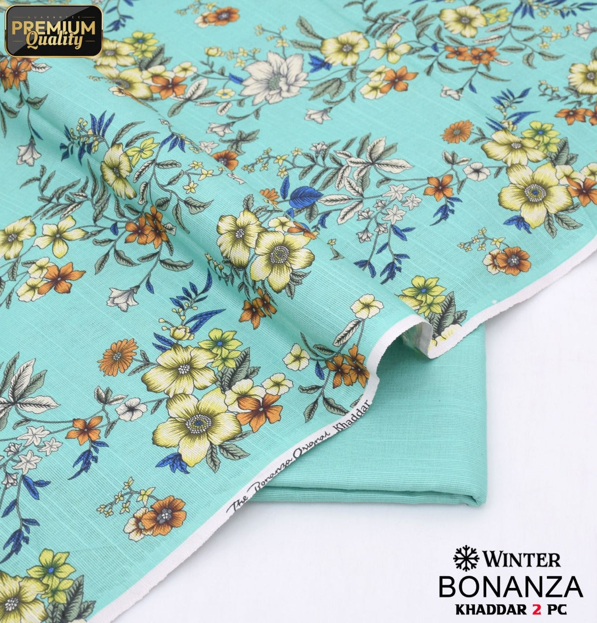 Khaddar collection | Cyan 2pcs suit | Bonanza