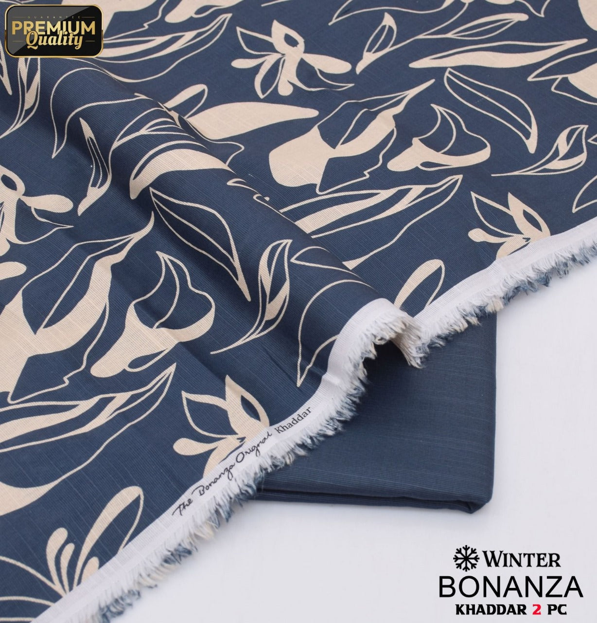 Blue with beige touch -Bonanza's 2pcs khaddar collection