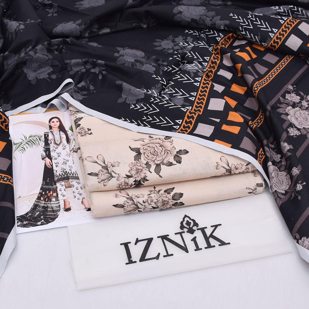 Iznik khaddar 2pcs collection | Winter wear | black & beige