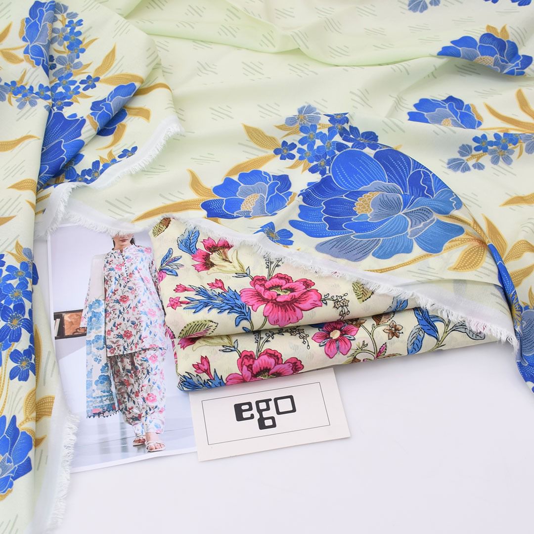 Ego Viscose 3-Piece Suit – Digital Printed Shirt, Trouser & Dupatta | Winter Collection 2025
