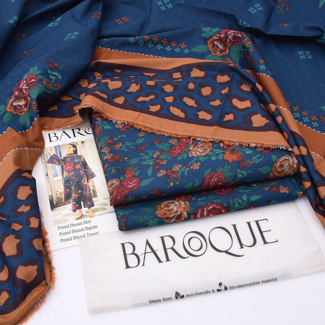 Dark blue BAROQUE Dhanak 3-Piece Suit – Winter Collection