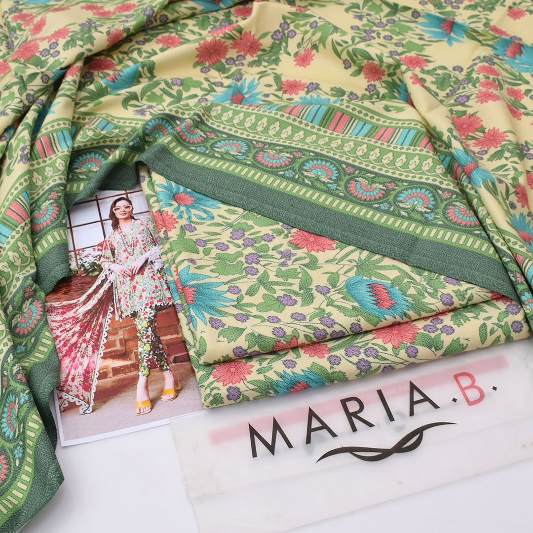 Green MARIA.B Dhanak 3-Piece Suit – Winter Collection