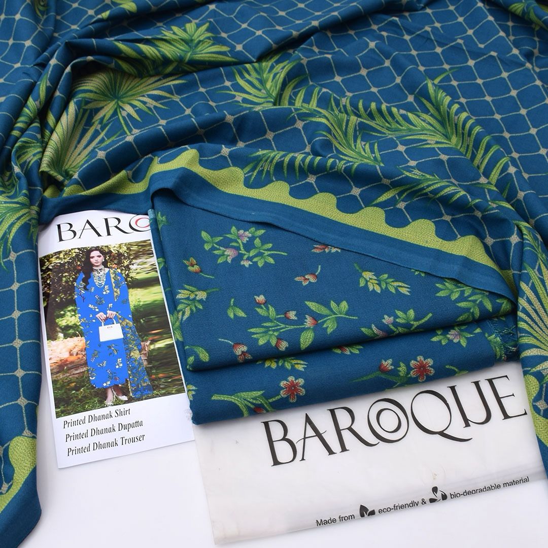 Blue BAROQUE Dhanak 3-Piece Suit – Winter Collection