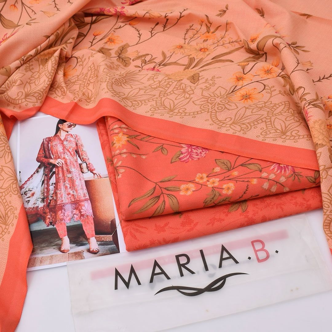 Pink MARIA.B Dhanak 3-Piece Suit – Winter Collection