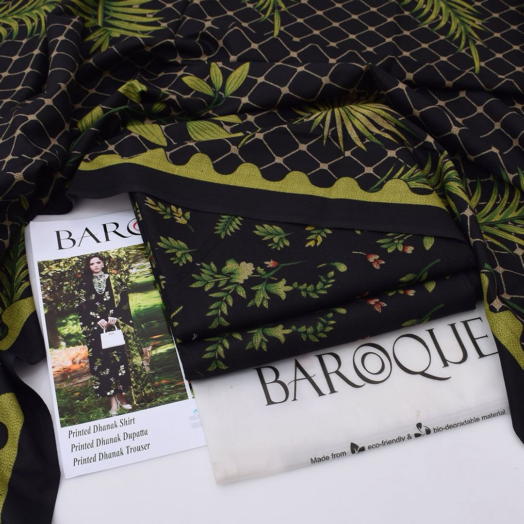 Black BAROQUE Dhanak 3-Piece Suit – Winter Collection