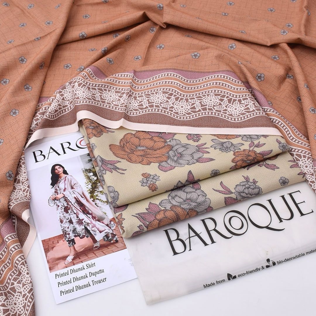 White BAROQUE Dhanak 3-Piece Suit – Winter Collection