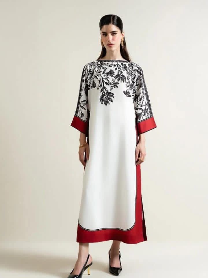 White Printed 3-Piece Suit – Shamooz Silk Elegance