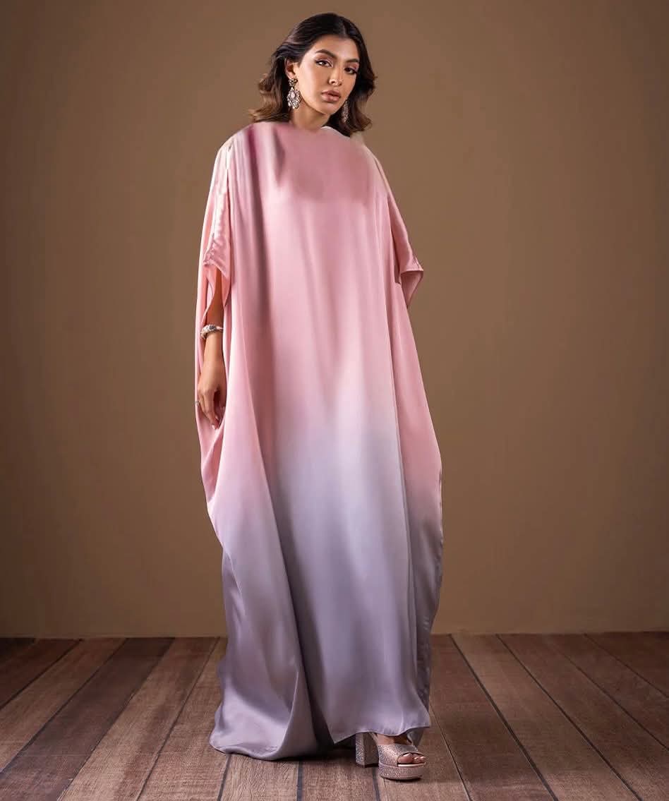 Light pink Tie & Dye Digital Printed 3-Piece Suit – Shamooz Silk Elegance