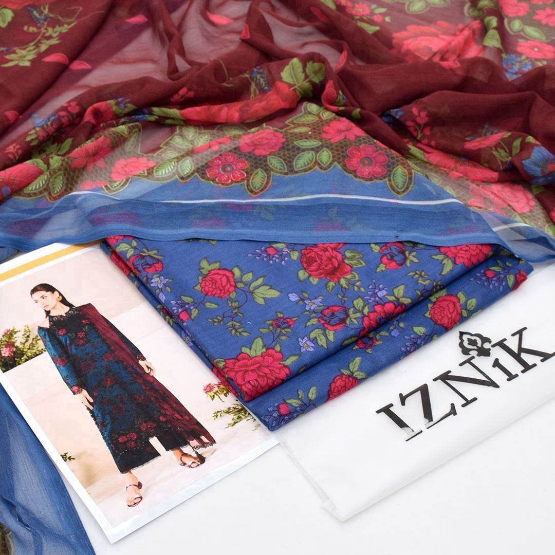 Light purple | IZNIK | Premium Lawn Suit 3pc