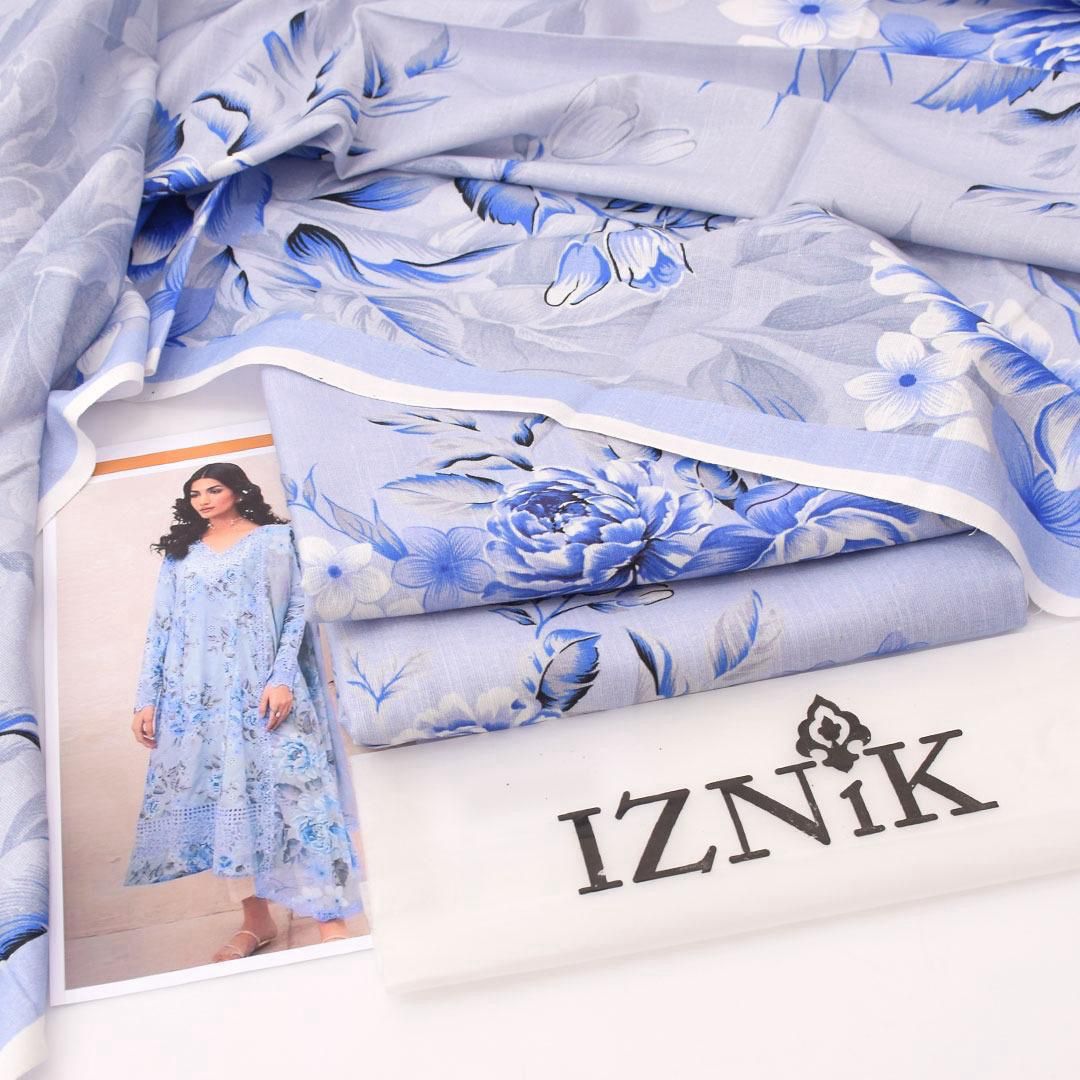 Iznik 3pcs khaddar collection | powder blue shade
