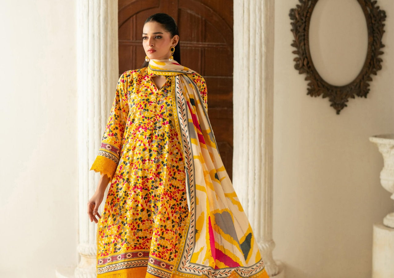 Linen 3pcs suit | Bright yellow | Salina's summer collection