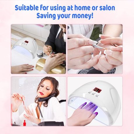 2-in-1 LED Nail Dryer & Electric Nail Kit – Manicure Lamp with 5 Attachment Heads