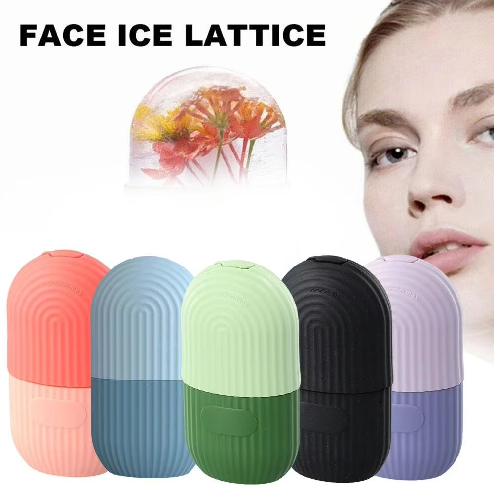 Ice Roller Face Massager with Cleansing Lattice | Tighten Pores, Reduce Puffiness & Refresh Skin (Random Color)