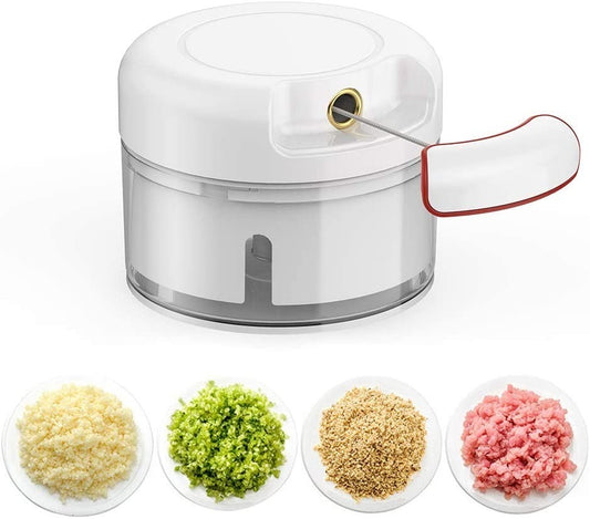 Mini Food Chopper – Hand-Powered Meat Grinder, Mincer, Mixer & Blender | Portable Kitchen Tool