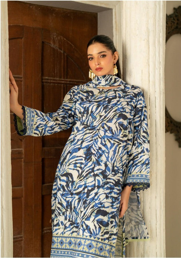 Summer collection | 3pcs suit | Salina | Blue and white