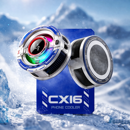 CX16 Magnetic RGB Mobile Phone Cooler – Fast Cooling Gaming Radiator for Smartphones