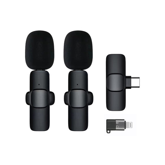 K9 Dual Wireless Lavalier Microphone (Type-C) – Noise Reduction Mini Mic for Vlogging, Interviews & Content Creation
