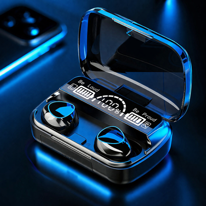 M10 TWS Wireless Earbuds V5.3 Bluetooth Headset with Digital Display & Charging Case
