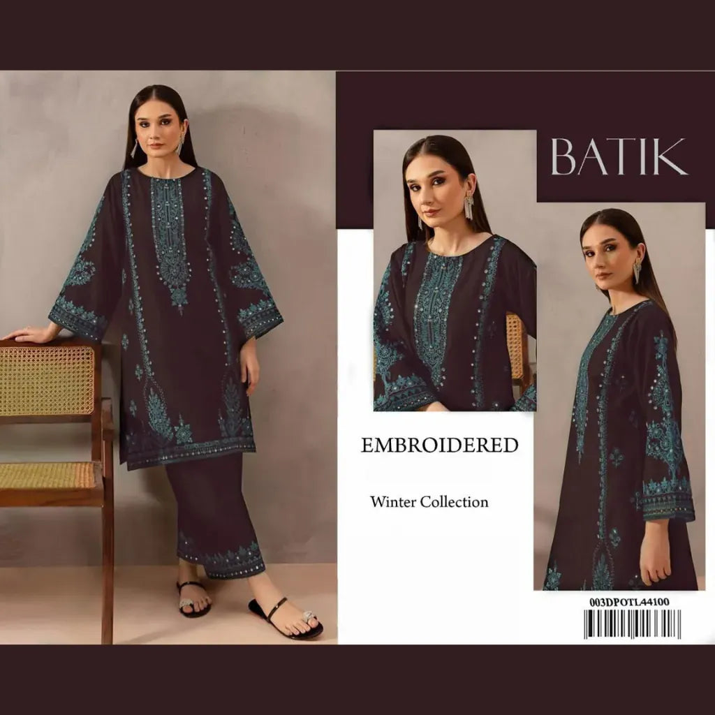 BATIK Dhanak Embroidered 2-Piece Suit