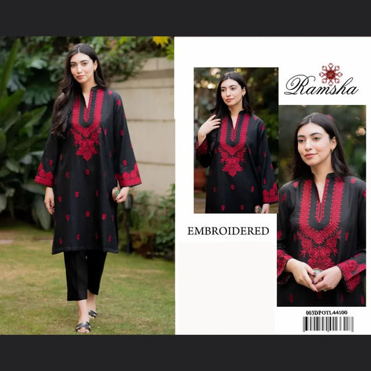 RAMSHAH Dhanak Embroidered 2-Piece Winter Suit