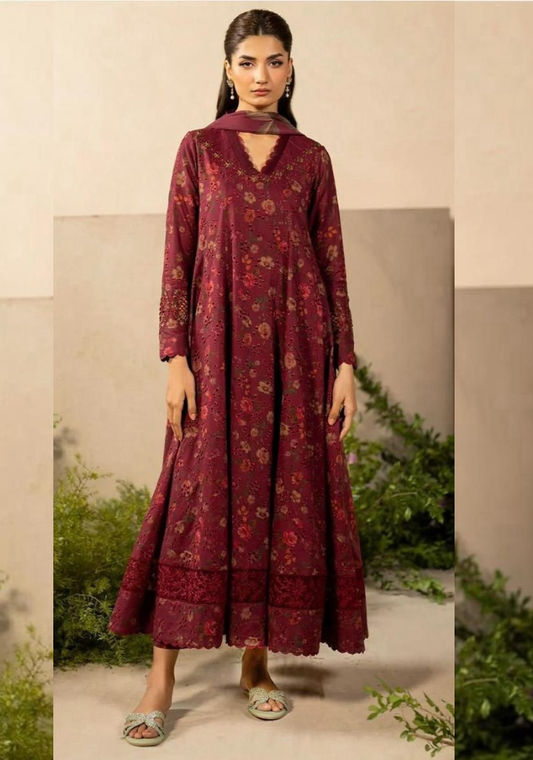 Magenta color | Iznik 2pcs khaddar suit | Winter collection