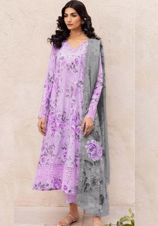 Iznik 3pcs khaddar collection | pastel lavender