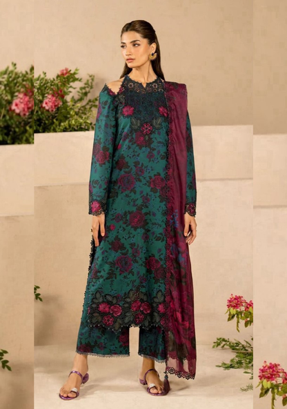 Zinc colored Premium Lawn Suit 3pc by Iznik