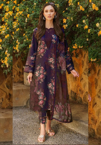 Puple Premium Lawn Suit 3pc | Iznik