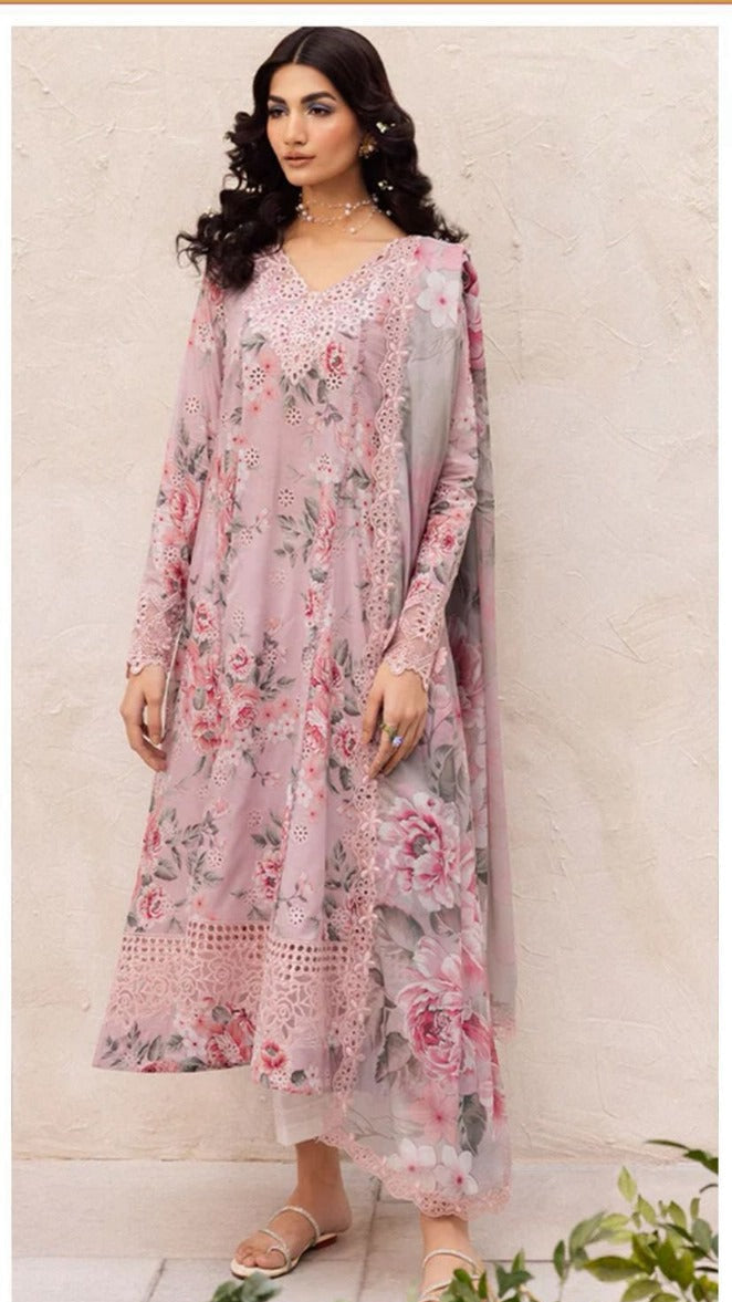 Light pink IZNiK Dhanak 3-Piece Suit | Winter Collection