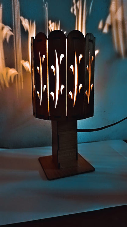 Handcrafted Wooden Lamp – Add Warm Aesthetic Light to Your Room!
