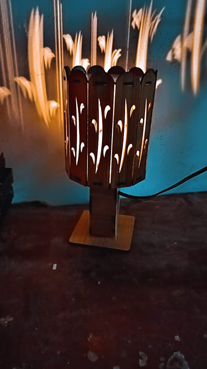 Handcrafted Wooden Lamp – Add Warm Aesthetic Light to Your Room!