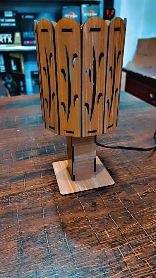 Handcrafted Wooden Lamp – Add Warm Aesthetic Light to Your Room!