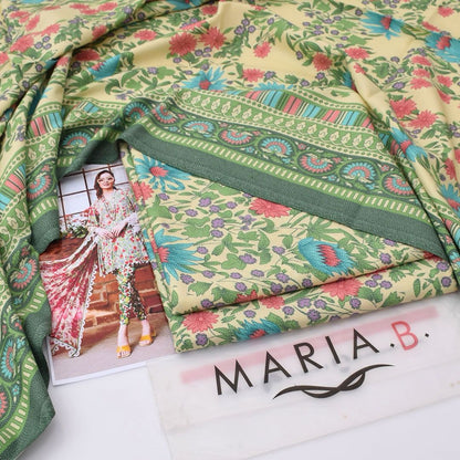 Green MARIA.B  Dhanak 3-Piece Suit – Winter Collection