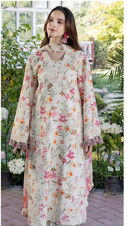 CRIMSON Beige Dhanak 3-Piece Suit – Winter Collection 2025