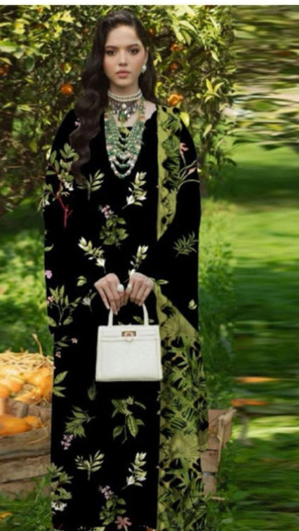 Black BAROQUE Dhanak 3-Piece Suit – Winter Collection