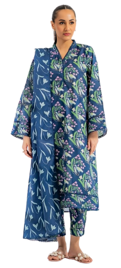 Ego Viscose 3-Piece Unstitched Winter Suit – Digital Printed Collection 2025