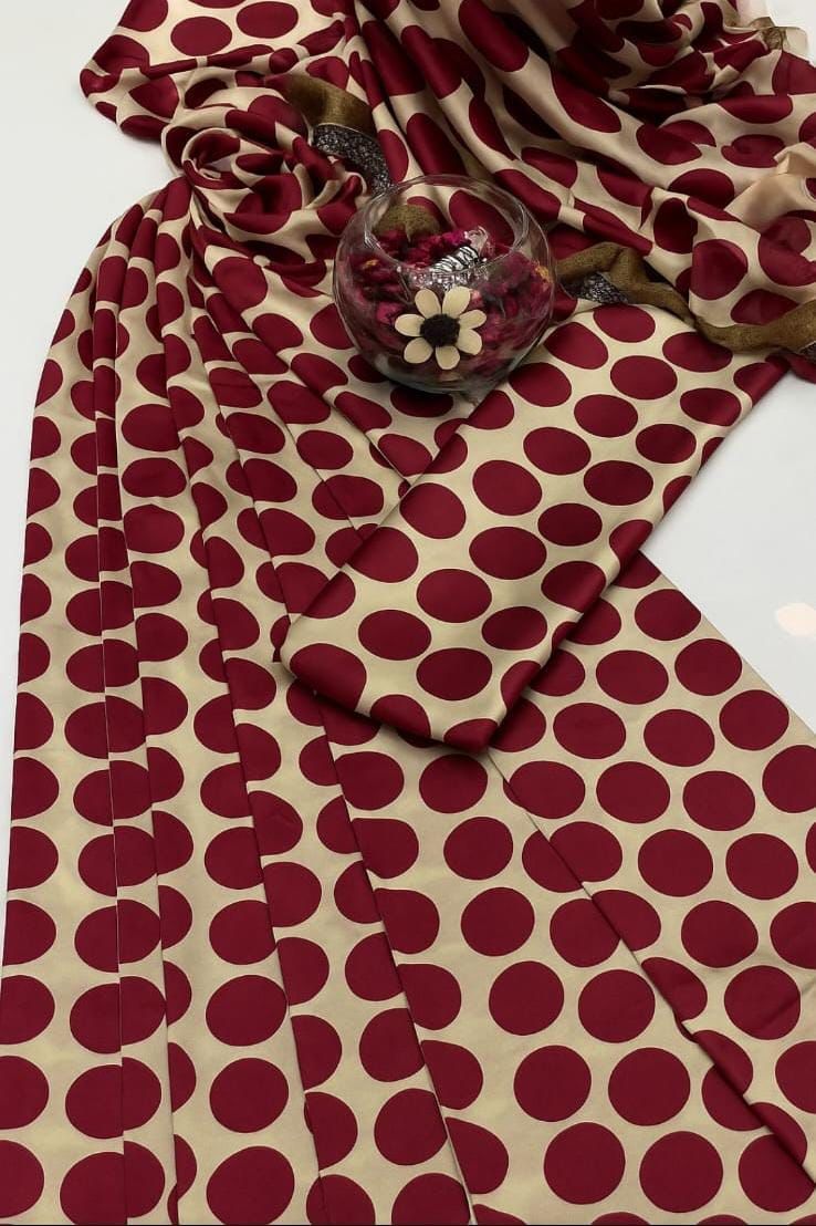 Beige with Maroon Tie & Dye Digital Printed 3-Piece Suit – Shamooz Silk Elegance