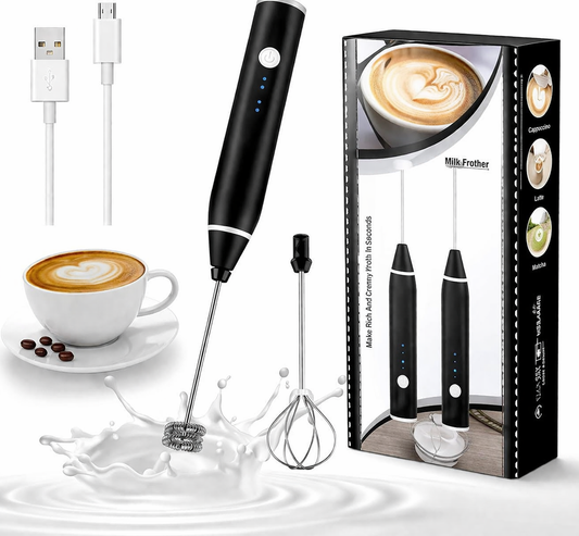 Rechargeable Beater – USB Adjustable Speed Milk Frother, Ideal for Coffee and Latte Art