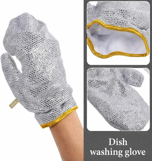 Stainless Steel Mesh Dishwashing Glove – Heavy-Duty Scrubber for Stubborn Stains