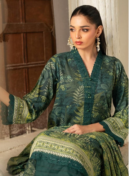 3pcs suit of Salina's summer collection | Dark forest green