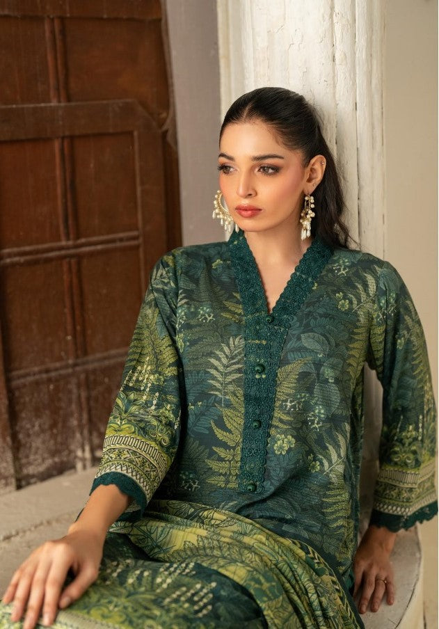 3pcs suit of Salina's summer collection | Dark forest green