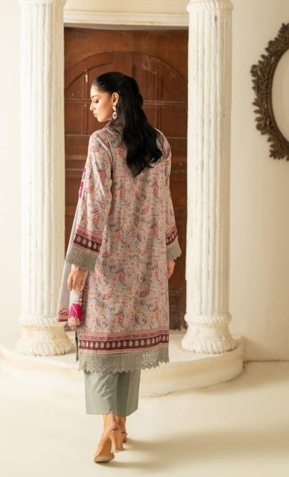 Salina's 3pcs linen collection | Grey and pink