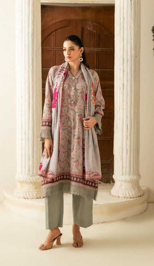 Salina's 3pcs linen collection | Grey and pink