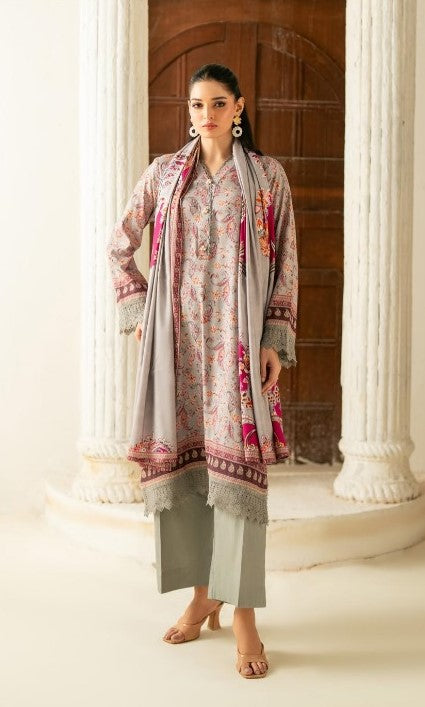 Salina's 3pcs linen collection | Grey and pink